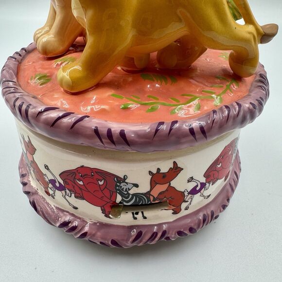 Walt Disney The Lion King Music Box Rare 1994 Collection Schmid Revolving Circle - Picture 7 of 9